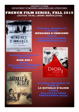 French Film Fall 2015